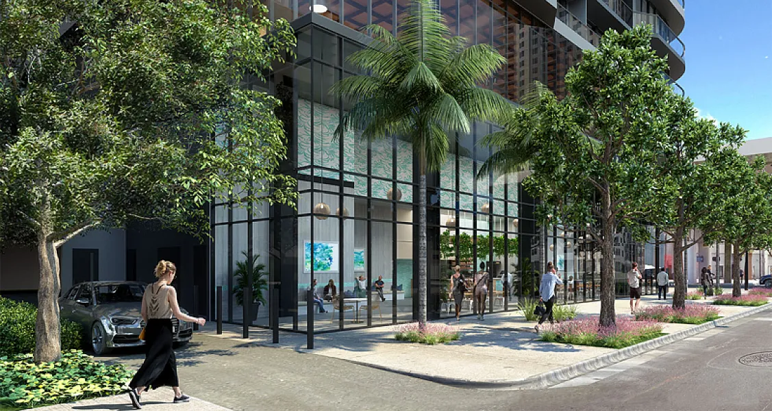 501 First Residences exterior rendering, Miami