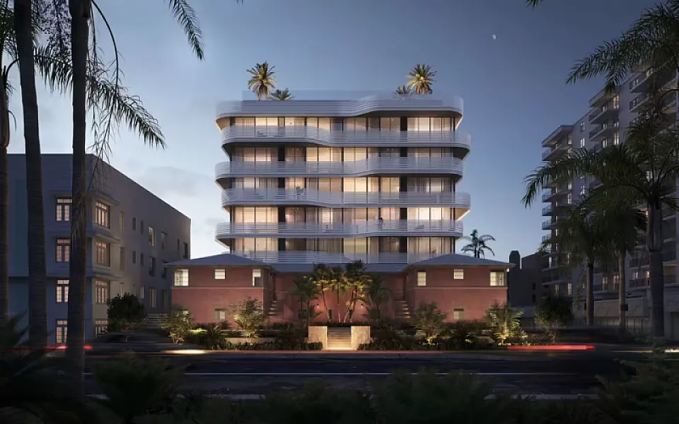 29 Indian Creek exterior rendering, Miami Beach