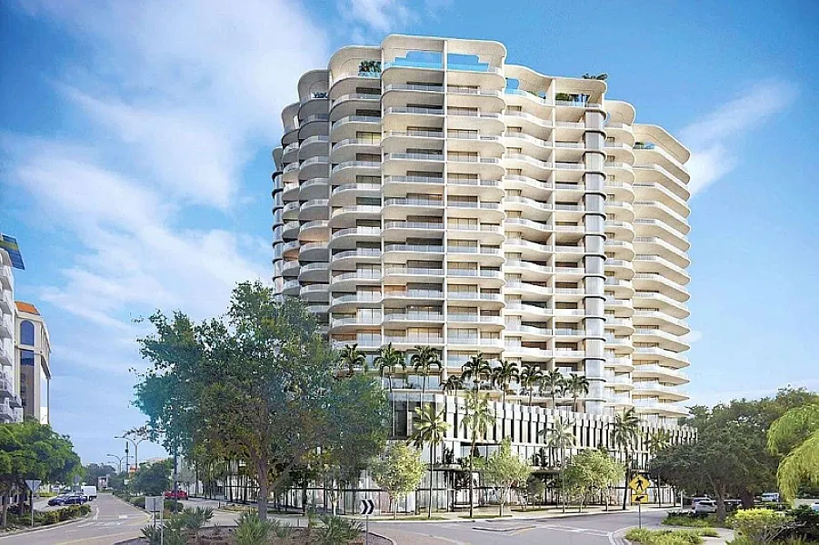 Adagio Sarasota exterior rendering, Sarasota