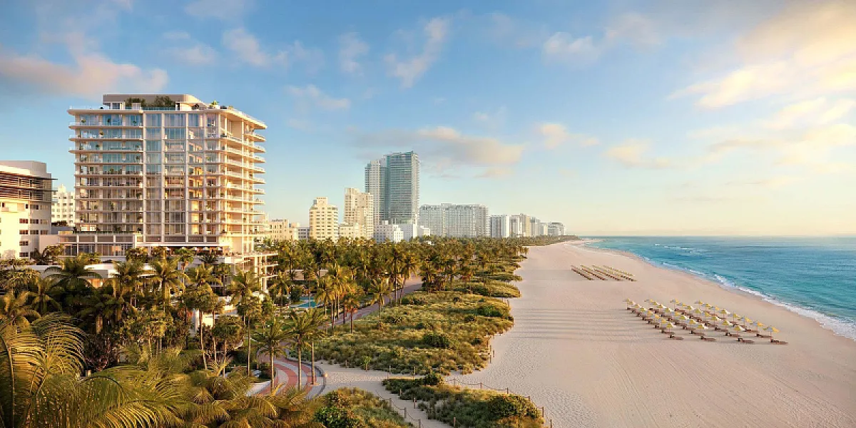 The Ritz-Carlton Residences, South Beach exterior rendering, Miami Beach